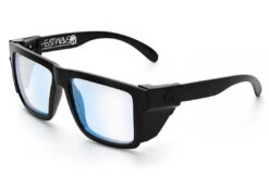 XL VISE Z87 Sunglasses Black Frame: Blue Light Blocking -Heat Wave Visual Shop Black Blue Light Angle Black