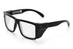 VISE Z87 Sunglasses Black Frame: Clear Lens -Heat Wave Visual Shop Black Clear Angle Black