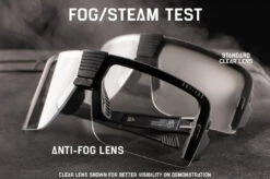 Vector Sunglasses: Anti Fog Black Z87+ -Heat Wave Visual Shop Black Clear steam test