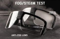 Vector Sunglasses: Anti Fog CLEAR Z87+ -Heat Wave Visual Shop Black Clear steam test clear