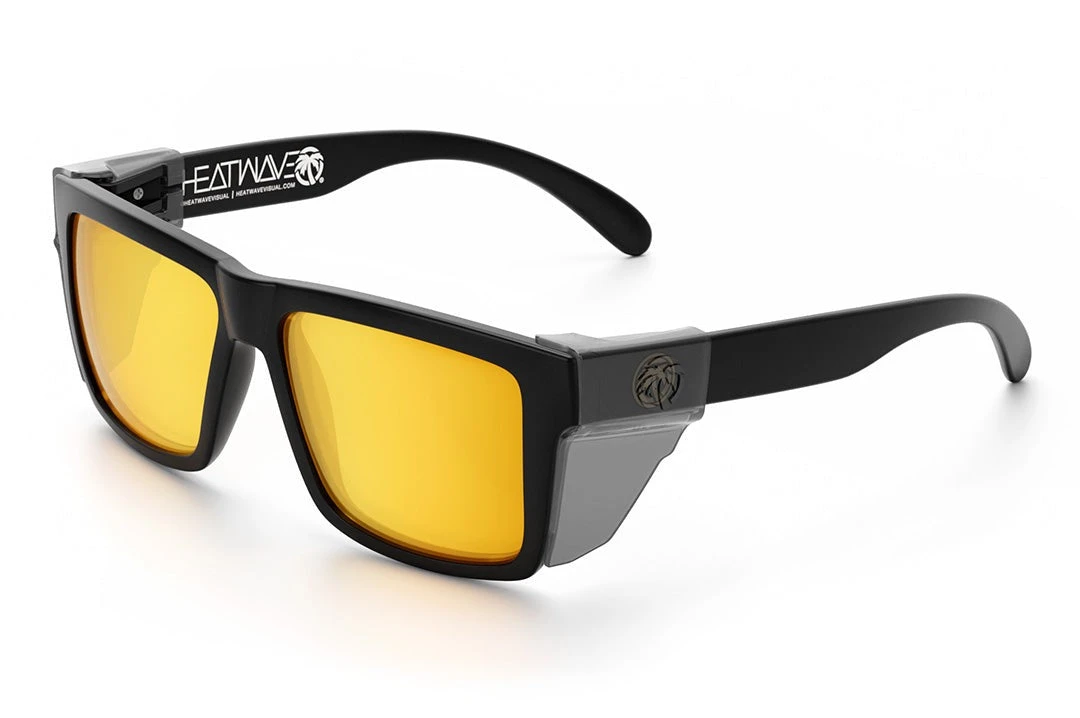 VISE Z87 Sunglasses Black Frame: Gold Lens 5 VISE Z87 Sunglasses Black Frame: Gold Lens - Image 3