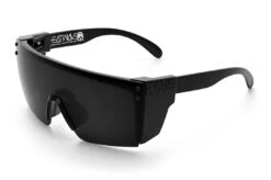 Lazer Face Sunglasses: Black Frame Anti Fog Black Lens Z87 -Heat Wave Visual Shop Black AntiFog Black Angle Black