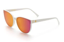 Carat Sunglasses: White 14 Carat Sunglasses: White -Heat Wave Visual Shop Carat White Rose Gold Side