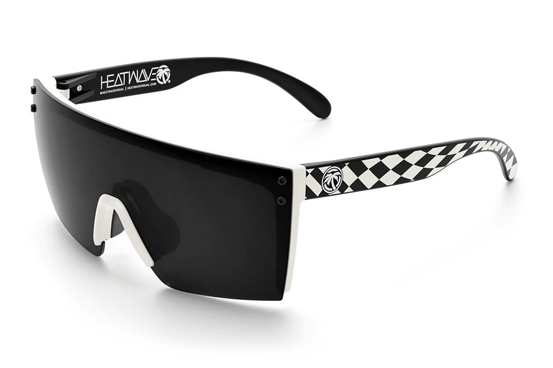 Lazer Face Sunglasses: White Frame Check M8 Customs 3 Lazer Face Sunglasses: White Frame Check M8 Customs