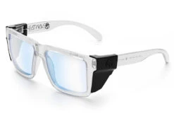 XL VISE Z87 Sunglasses Vapor Clear Frame: Blue Light Blocking -Heat Wave Visual Shop Clear Blue Light Angle Black