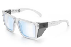 XL VISE Z87 Sunglasses Vapor Clear Frame: Blue Light Blocking -Heat Wave Visual Shop Clear Blue Light Angle Smoke