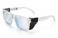 VISE Z87 Sunglasses Vapor Clear Frame: Blue Light Blocking Lens -Heat Wave Visual Shop Clear Clear Blue Light Angle Black