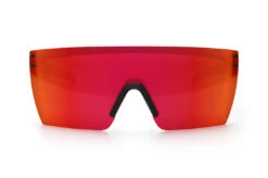 Performance XL Lazer Face Sunglasses: Red/Orange Z87+ -Heat Wave Visual Shop LazerFace XL Perf Black Matte Firestorm Front
