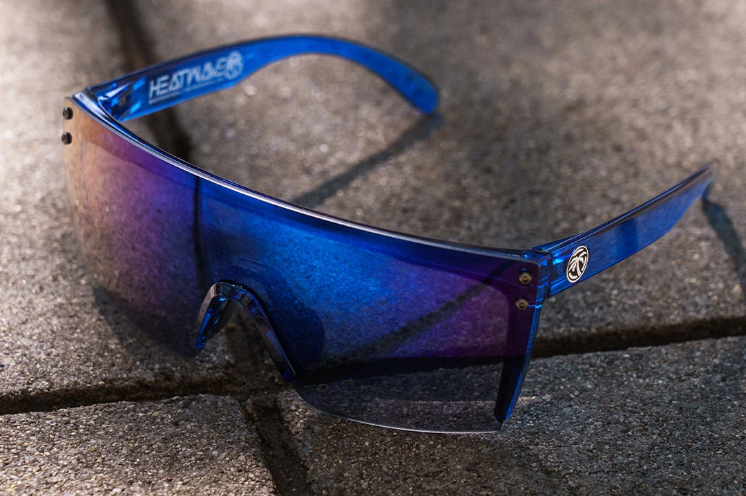 Lazer Face Sunglasses: Neon Blue Z87 4 Lazer Face Sunglasses: Neon Blue Z87 - Image 2