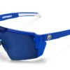 Future Tech Sunglasses: Neon Blue Frame Z87+ -Heat Wave Visual Shop Neon Blue Side