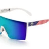 Lazer Face Sunglasses: WHITE FRAME Stars & Stripes USA Z87 1 Lazer Face Sunglasses: WHITE FRAME Stars & Stripes USA Z87 -Heat Wave Visual Shop Stars Stripes USA White Angle