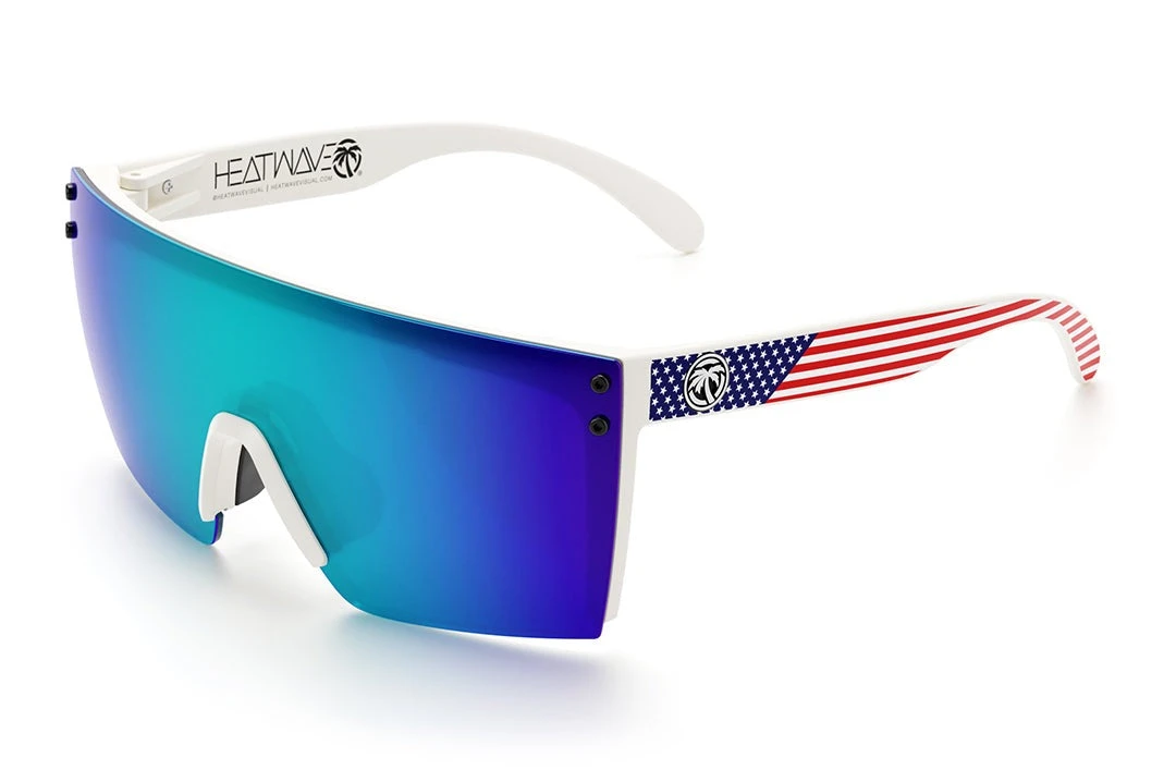 Lazer Face Sunglasses: WHITE FRAME Stars & Stripes USA Z87 3 Lazer Face Sunglasses: WHITE FRAME Stars & Stripes USA Z87