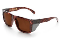 XL VISE Z87 Sunglasses Tortoise Frame: 12 XL VISE Z87 Sunglasses Tortoise Frame: -Heat Wave Visual Shop Tortoise Brown Angle Smoke