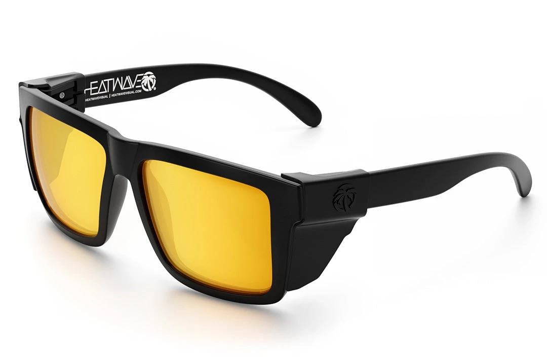 XL VISE Z87 Sunglasses Black Frame: Gold Lens 4 XL VISE Z87 Sunglasses Black Frame: Gold Lens - Image 2