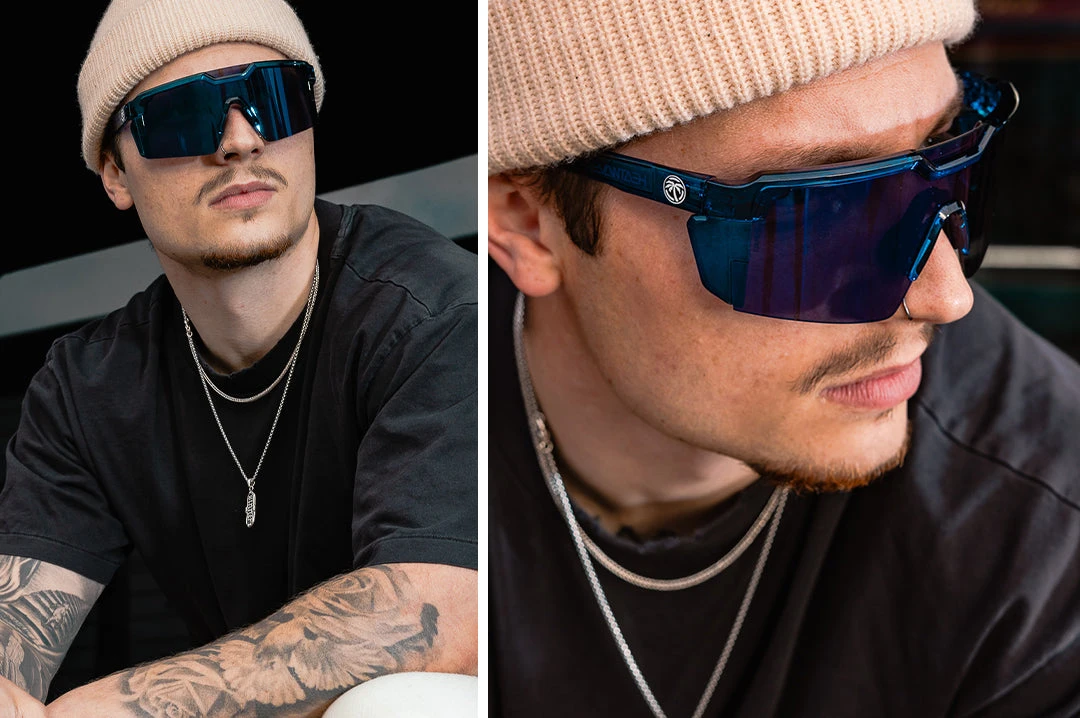 Future Tech Sunglasses: Neon Blue Frame Z87+ 4 Future Tech Sunglasses: Neon Blue Frame Z87+ - Image 2