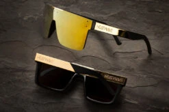 Quatro Sunglasses: Black/Gold Metal Customs 7 Quatro Sunglasses: Black/Gold Metal Customs -Heat Wave Visual Shop goldmetal