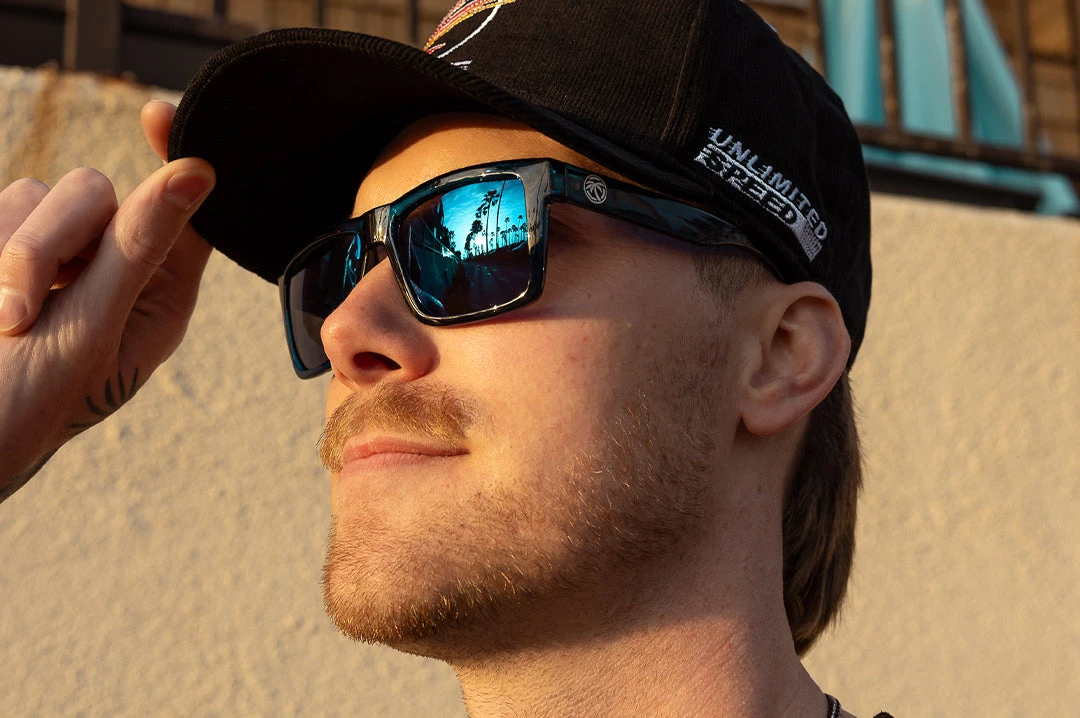 VISE Z87 Sunglasses Neon Blue Frame 5 VISE Z87 Sunglasses Neon Blue Frame - Image 3